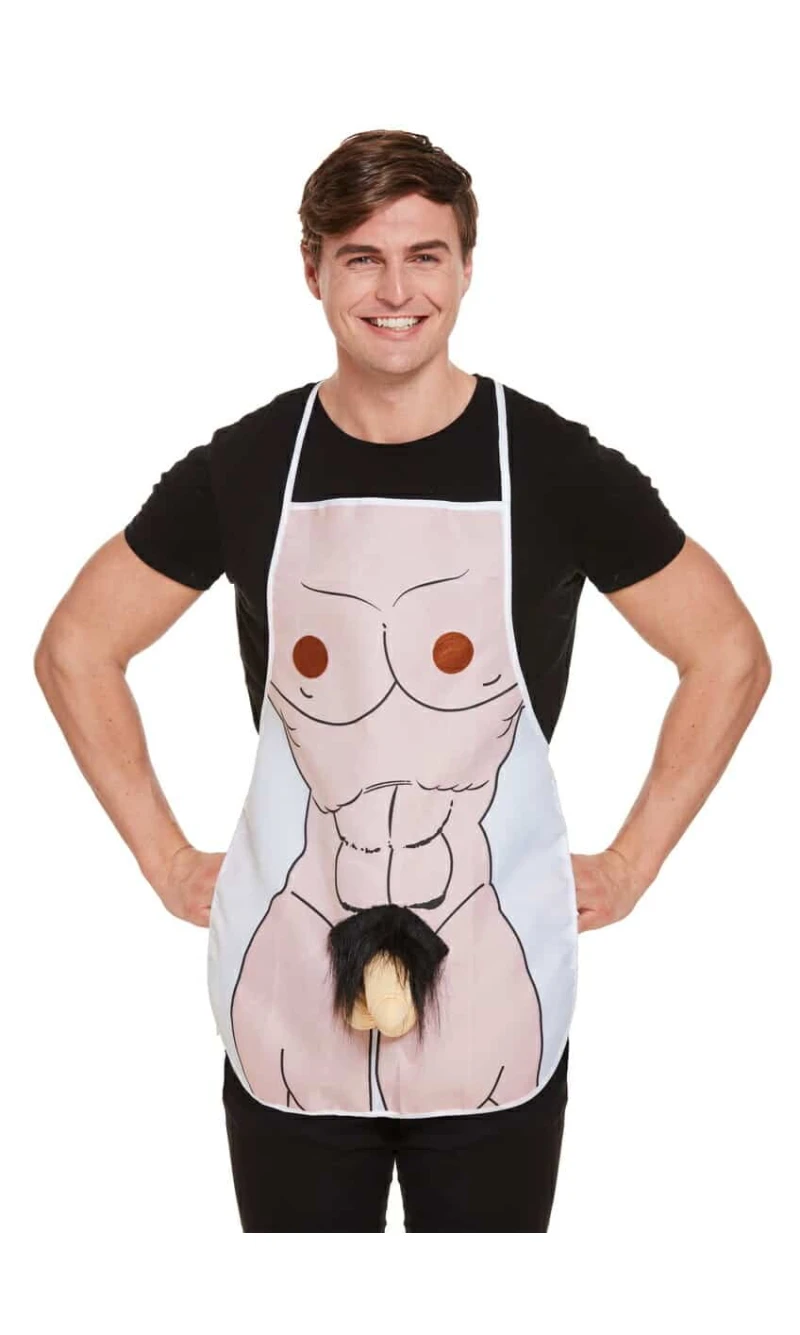 Stag Party Sexy Man Apron - Adult One Size