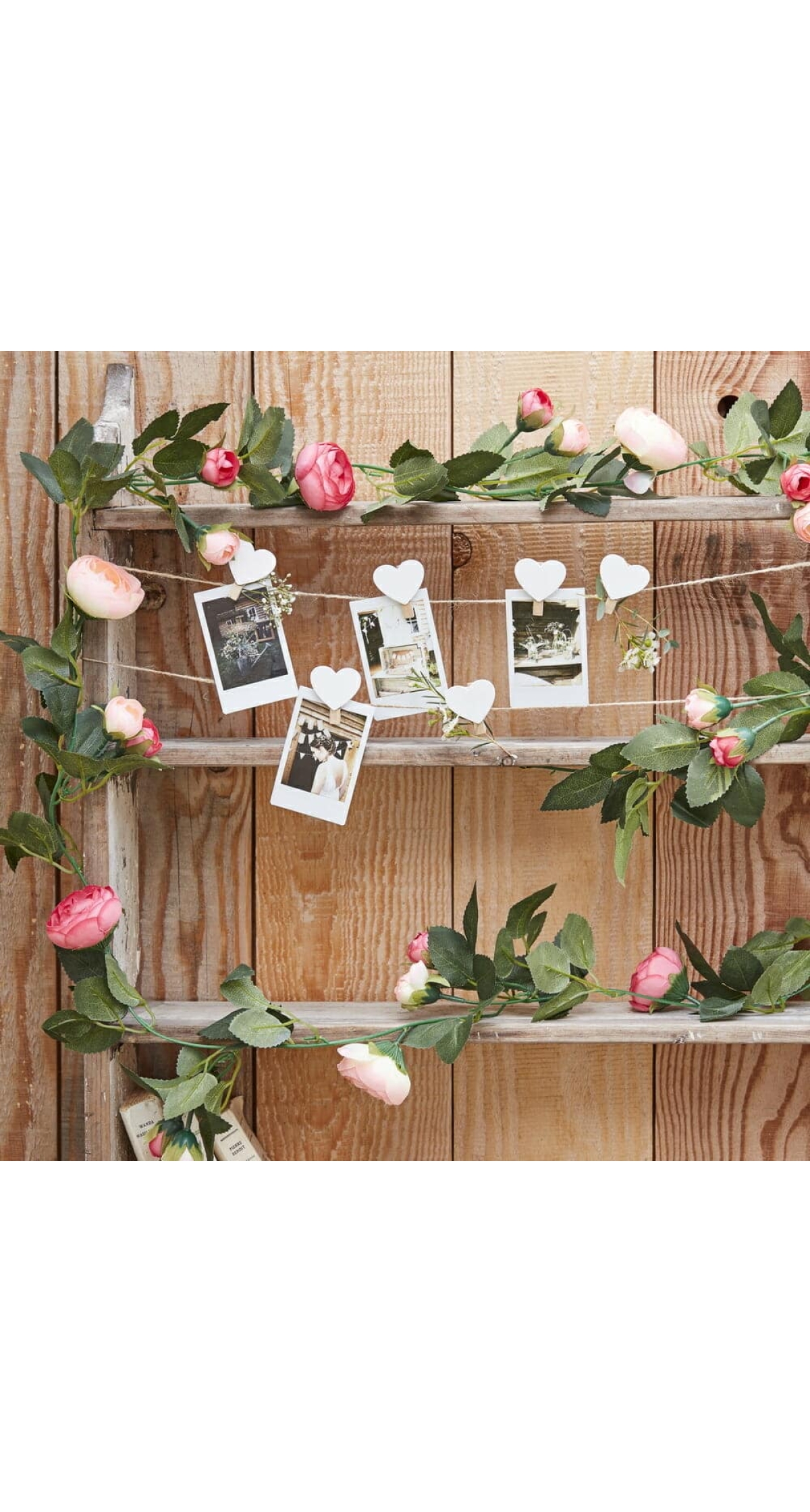 Artificial Pink Rose Garland Decoration