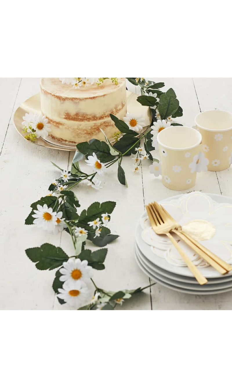 Decorative Artificial Daisy Floral Easter Garland