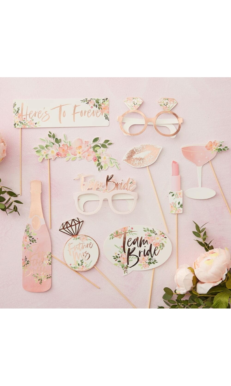 Floral Hen Photo Booth Props