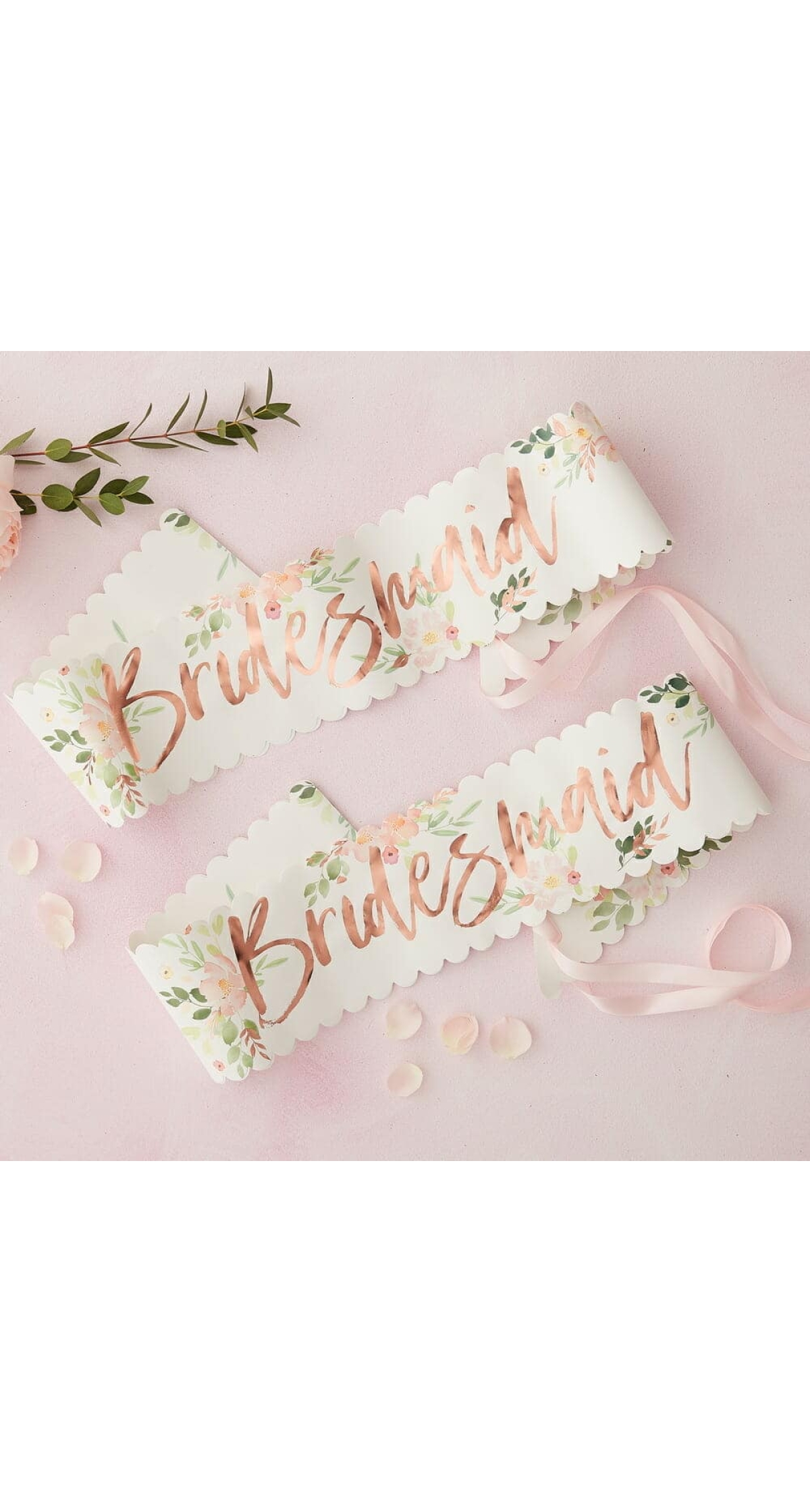 Floral Bridesmaid Sashes 2 pack