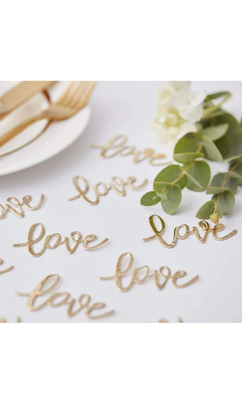 Gold Love Table Confetti