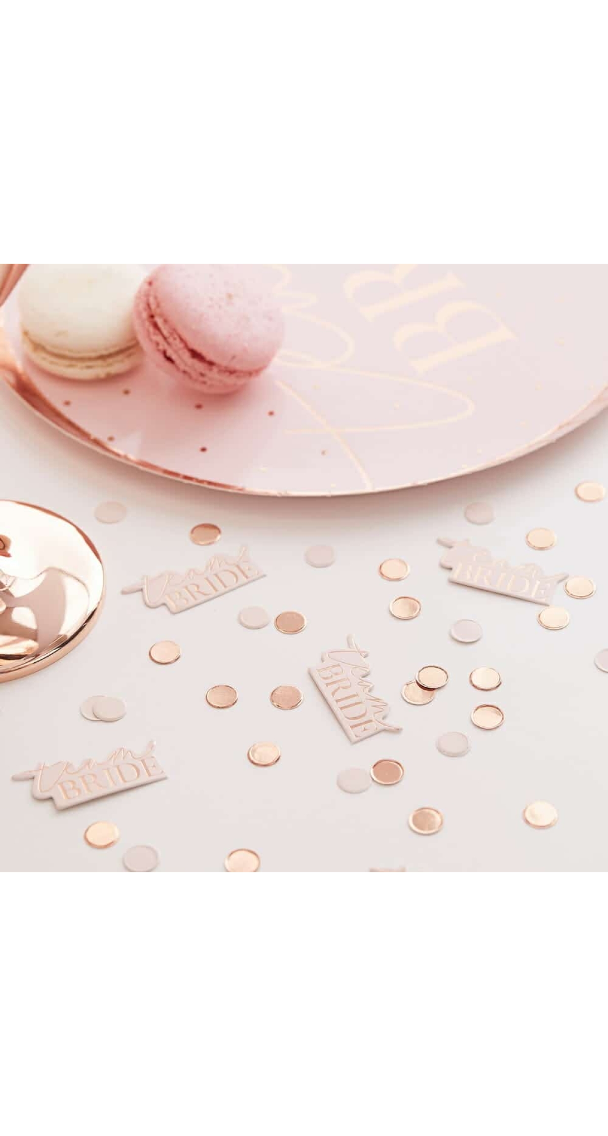 Team Bride Blush and Rose gold Hen Party Confetti