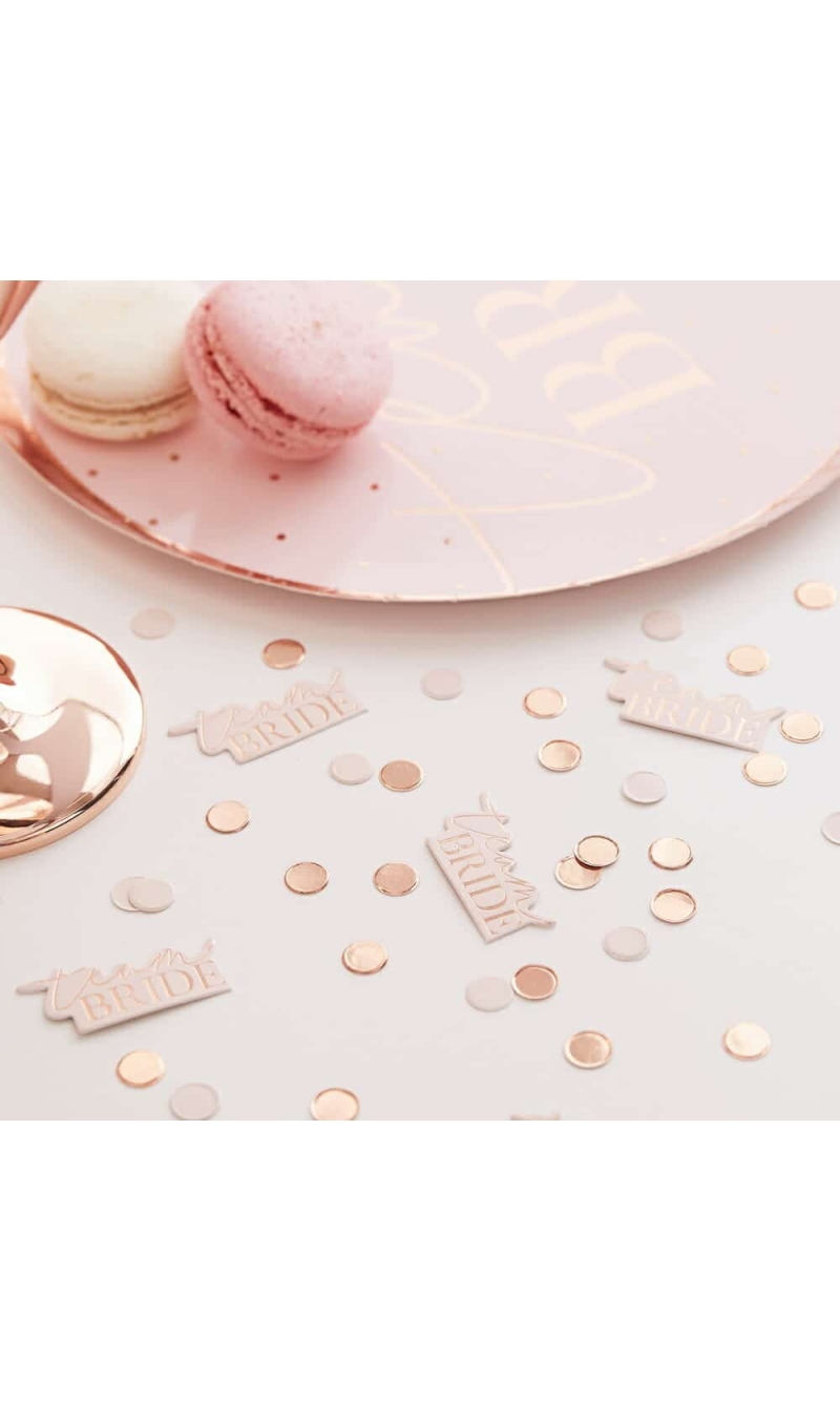 Team Bride Blush and Rose gold Hen Party Confetti