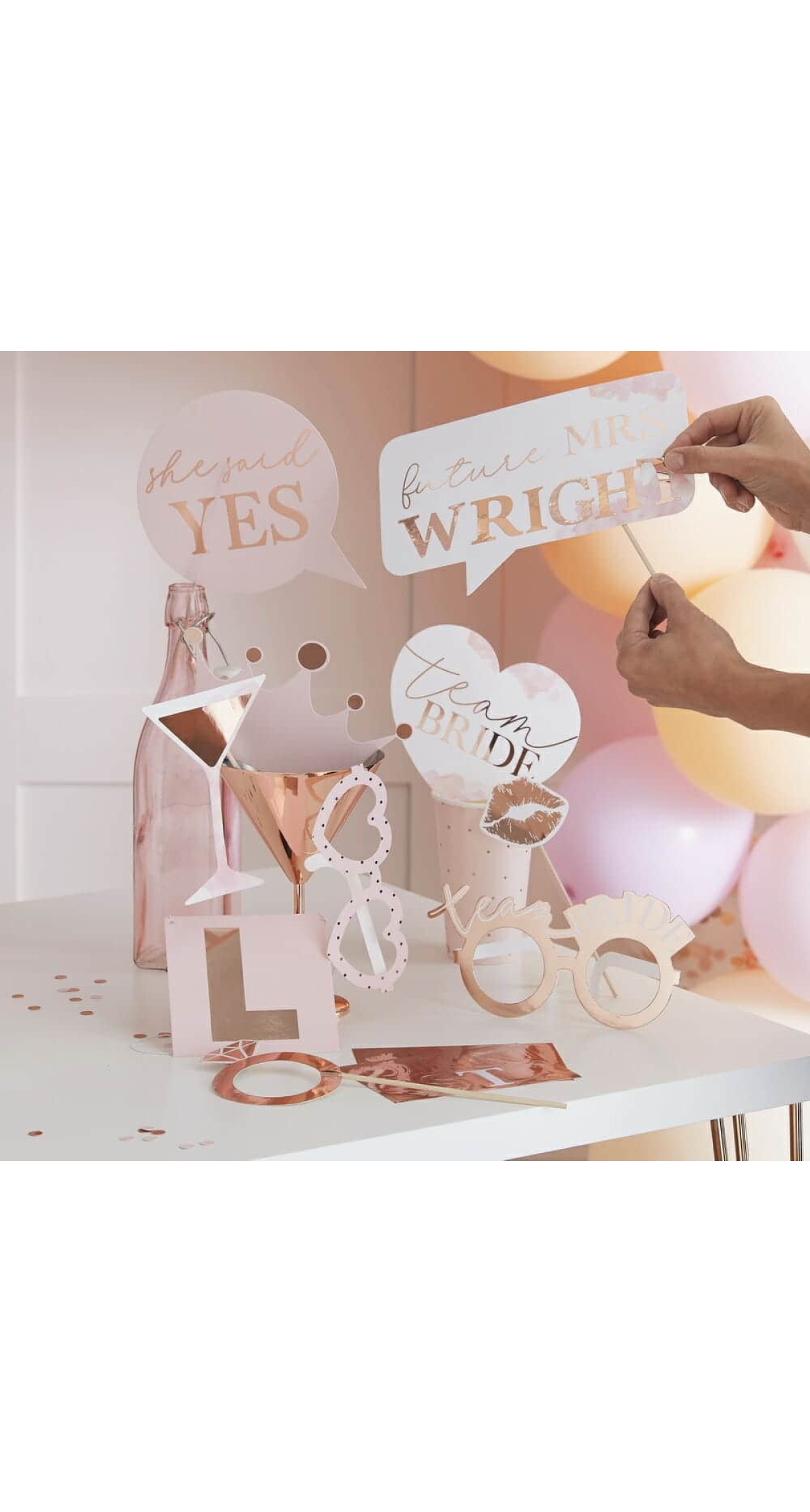 Customisable Photobooth Hen Party Props