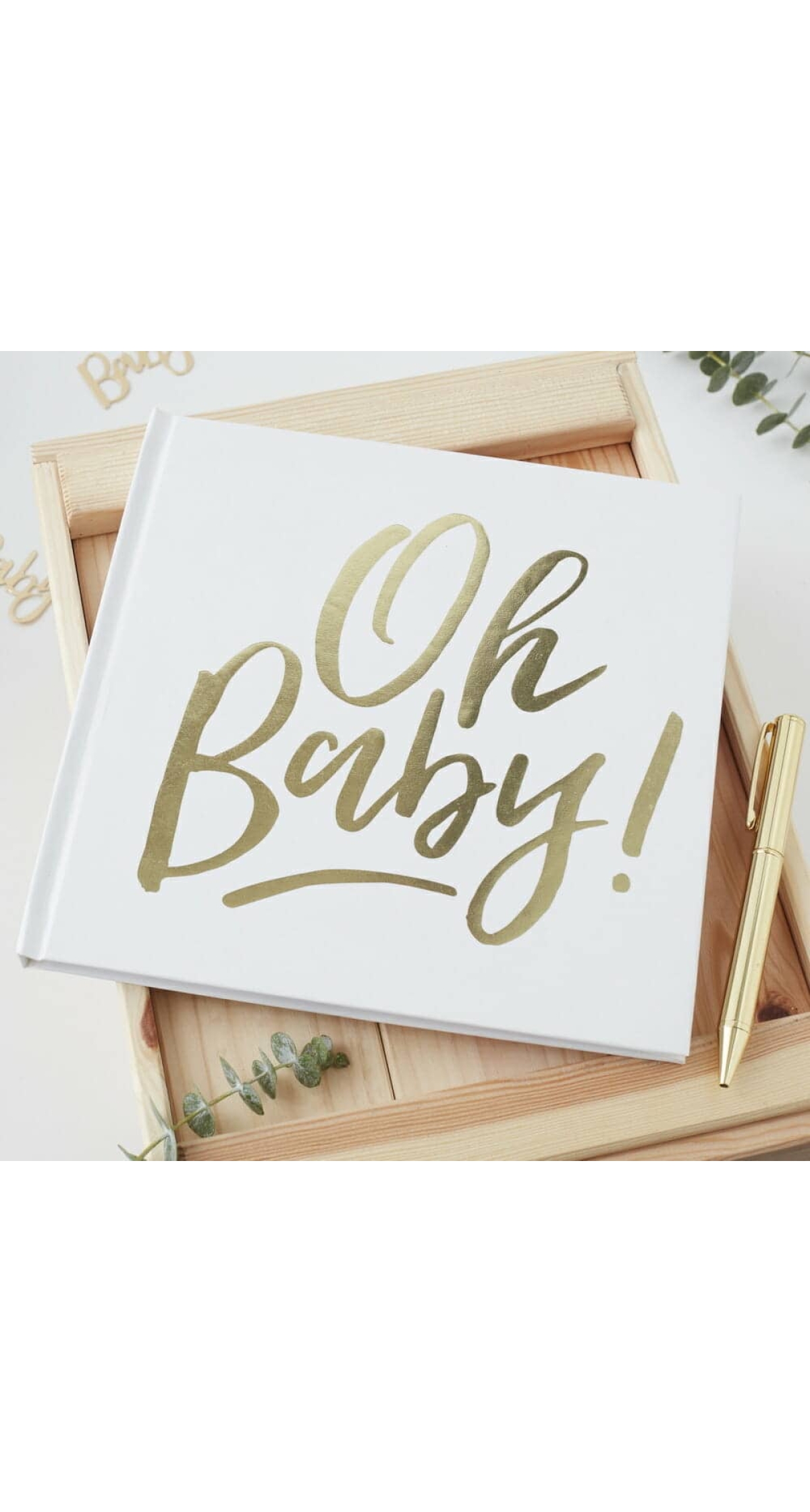 Gold Oh Baby! Shower Guest Book