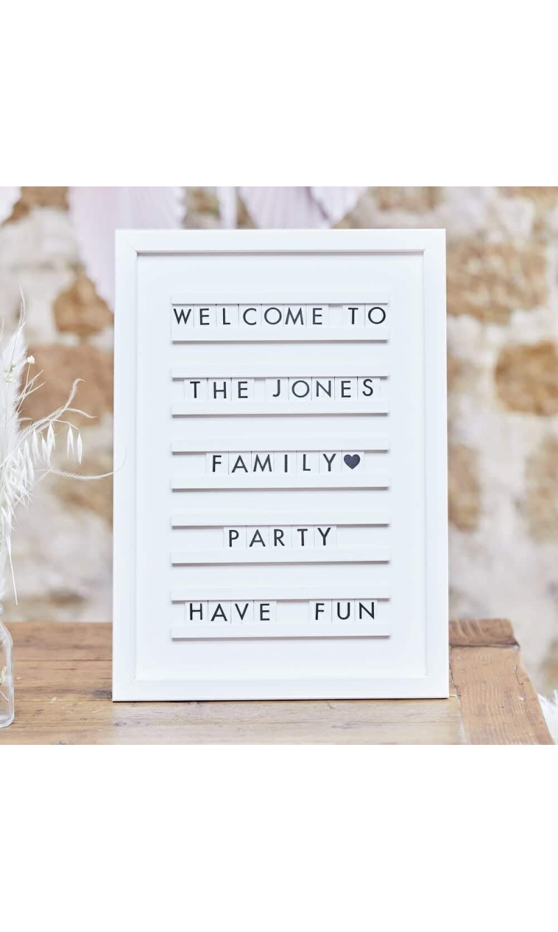 White Letter Display Board