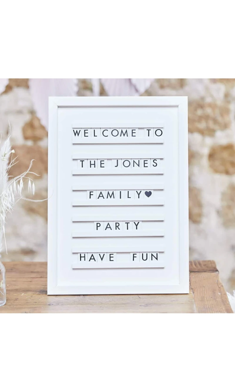 White Letter Display Board