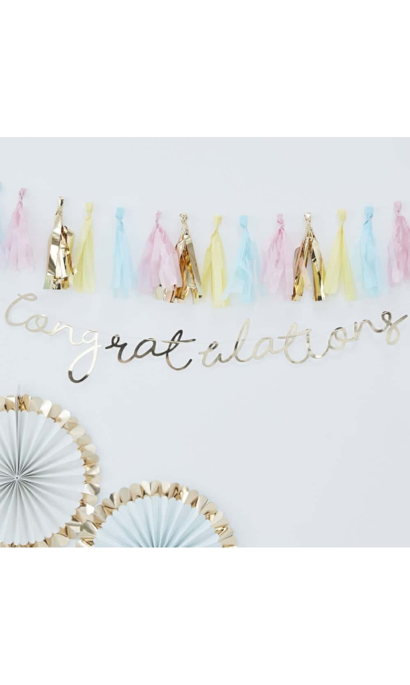 Gold Congratulations Banner