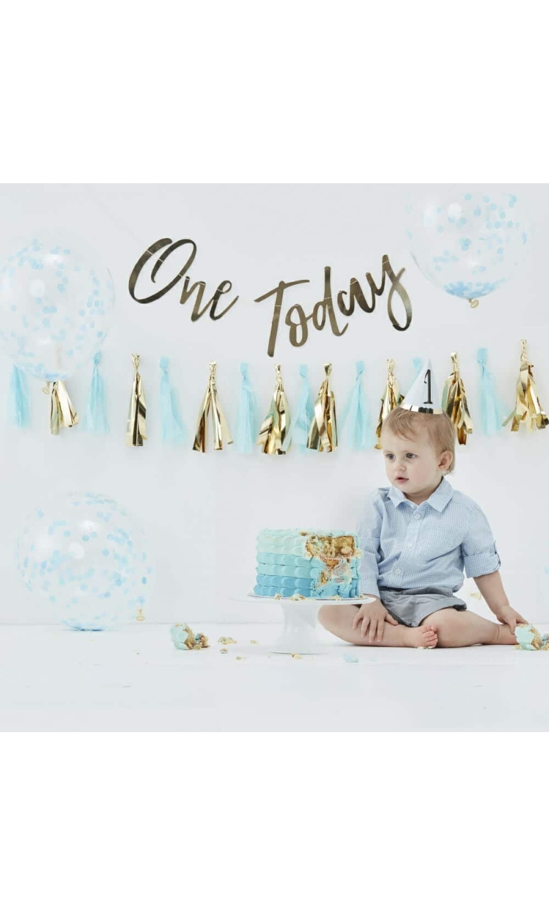 Blue Baby Cake Smash 1st Birthday Kit