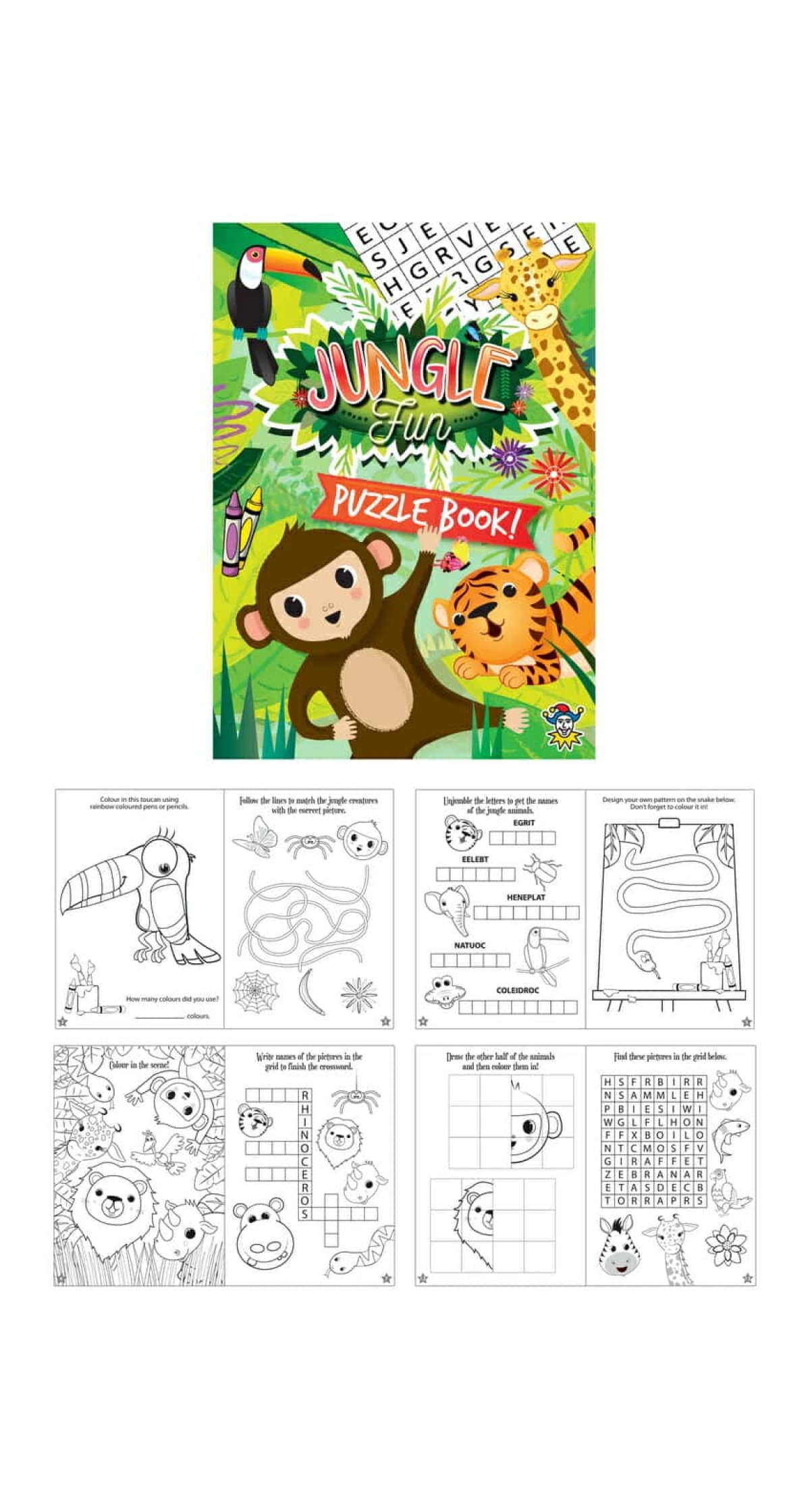 Party Favours Mini Jungle Puzzle Book (10.5x14.5cm)