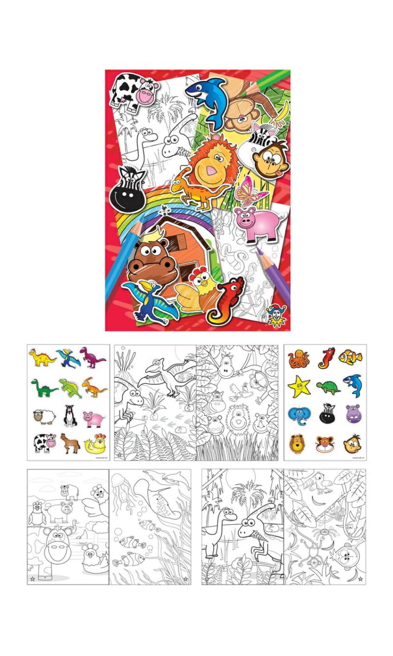 Party Favours Fun Stickers & Colouring Book (10.5cm x 14.5cm)