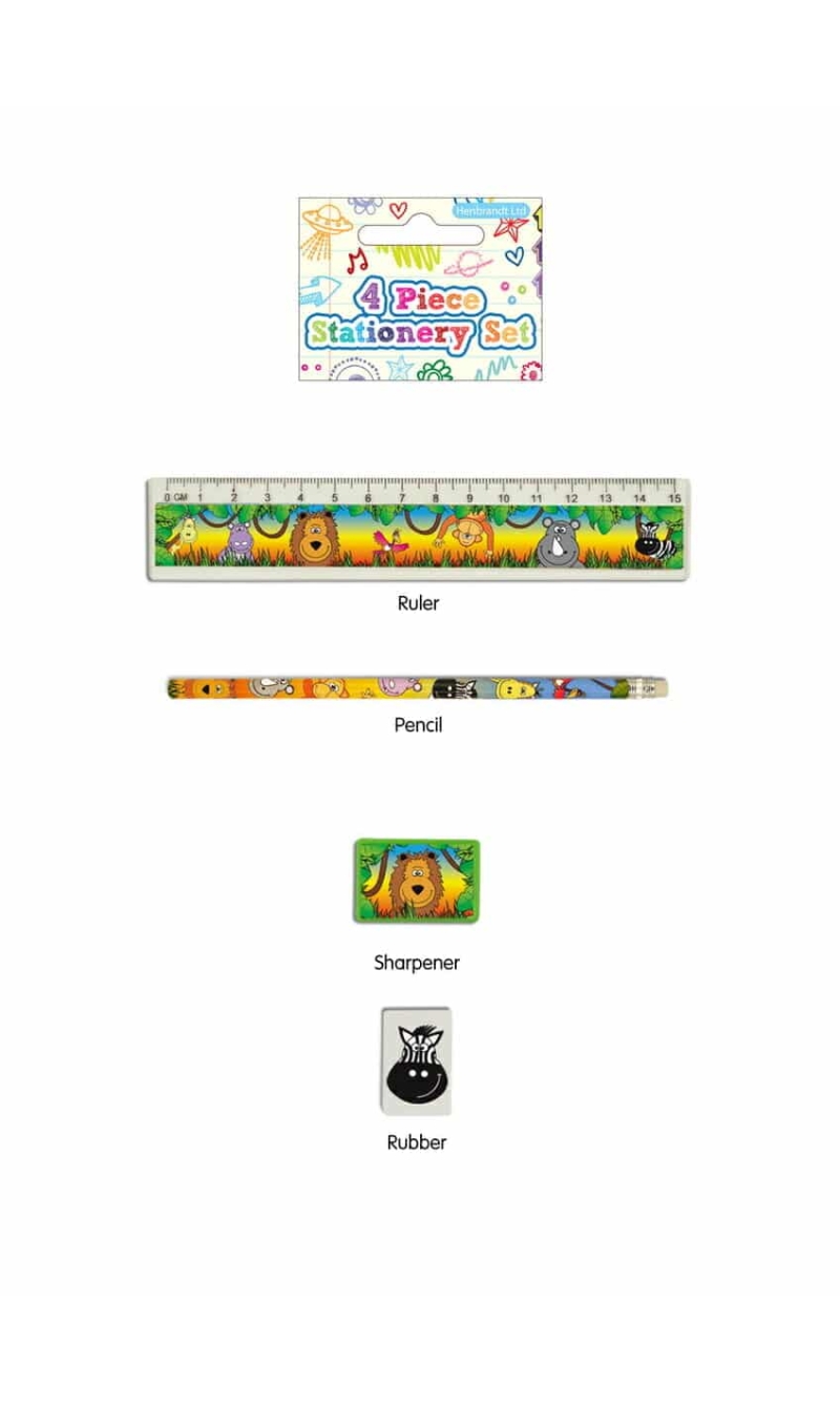 Jungle Party Favours Stationery Set - 4pk