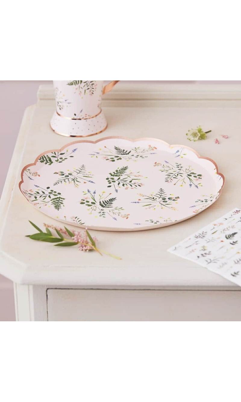 Floral Tea Party Paper Plates