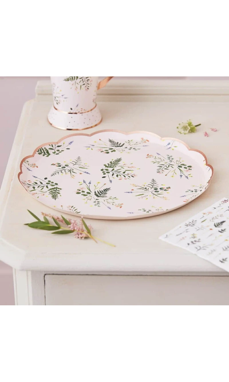 Floral Tea Party Paper Plates