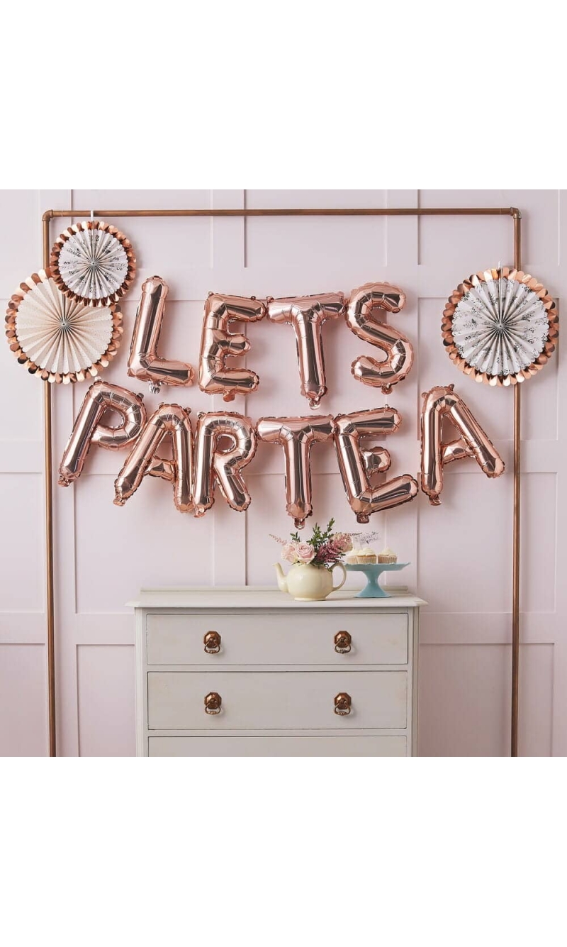Lets Partea Afternoon Tea Party Balloon Bunting