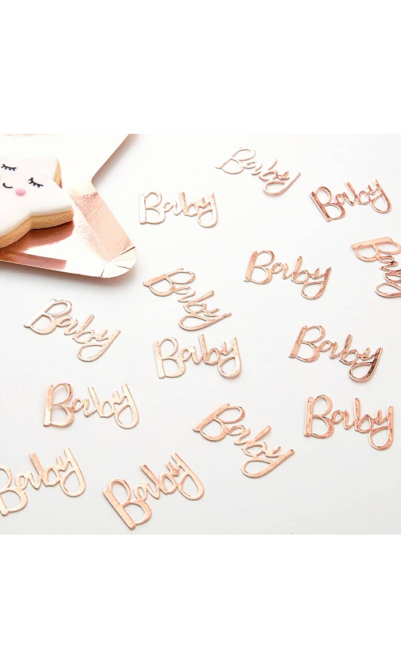 Rose Gold Baby Shower Confetti