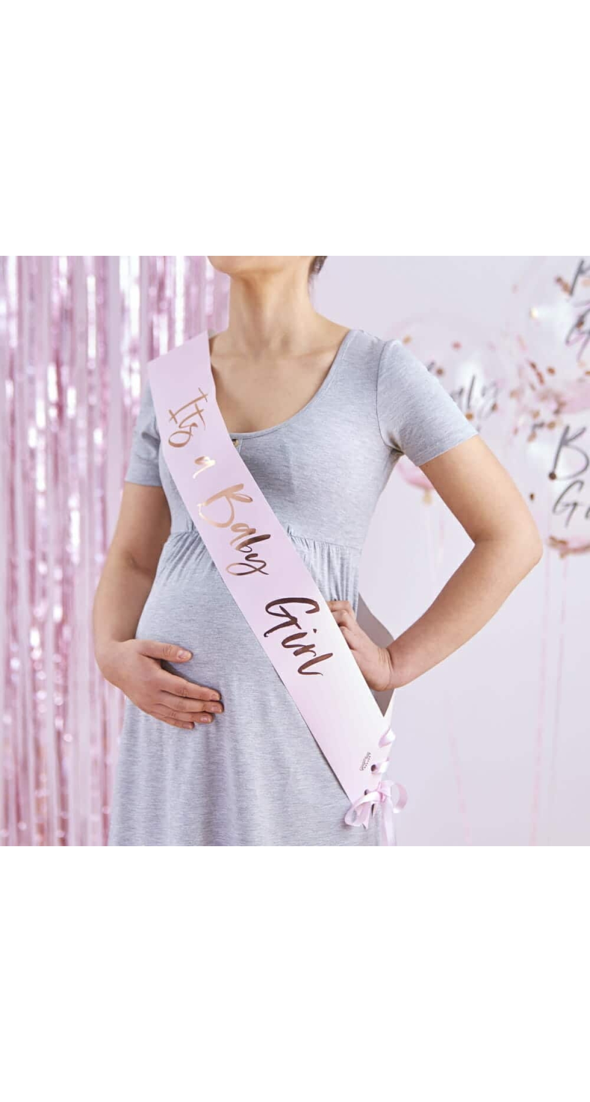 It's a Baby Girl Pink Baby Shower Sash