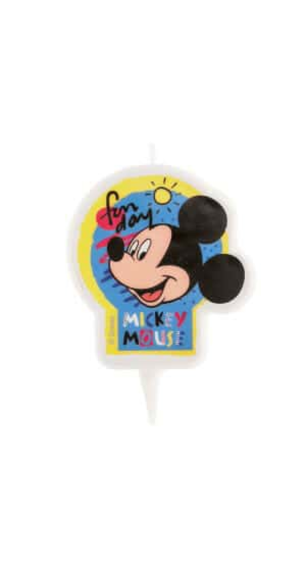 Disney Mickey Mouse 2D Birthday Candle - 7.5 cm