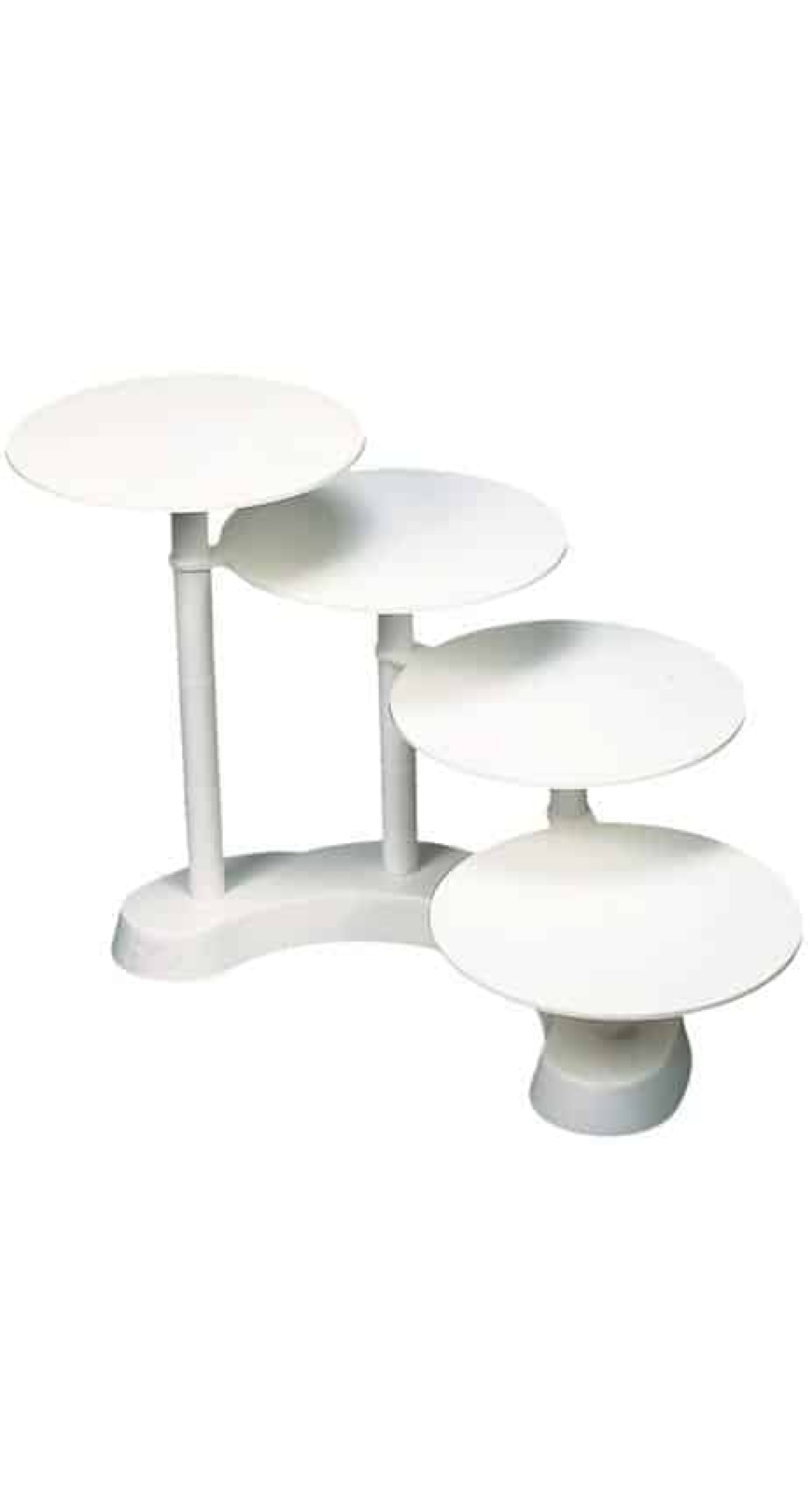White Cake Stand With 4 Plates (Height 45cm)