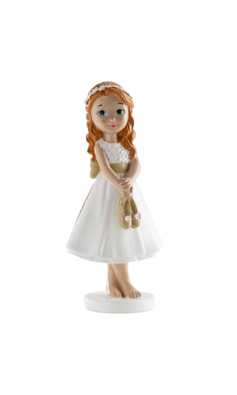 Communion Girl Cake Topper Barefoot - 13cm