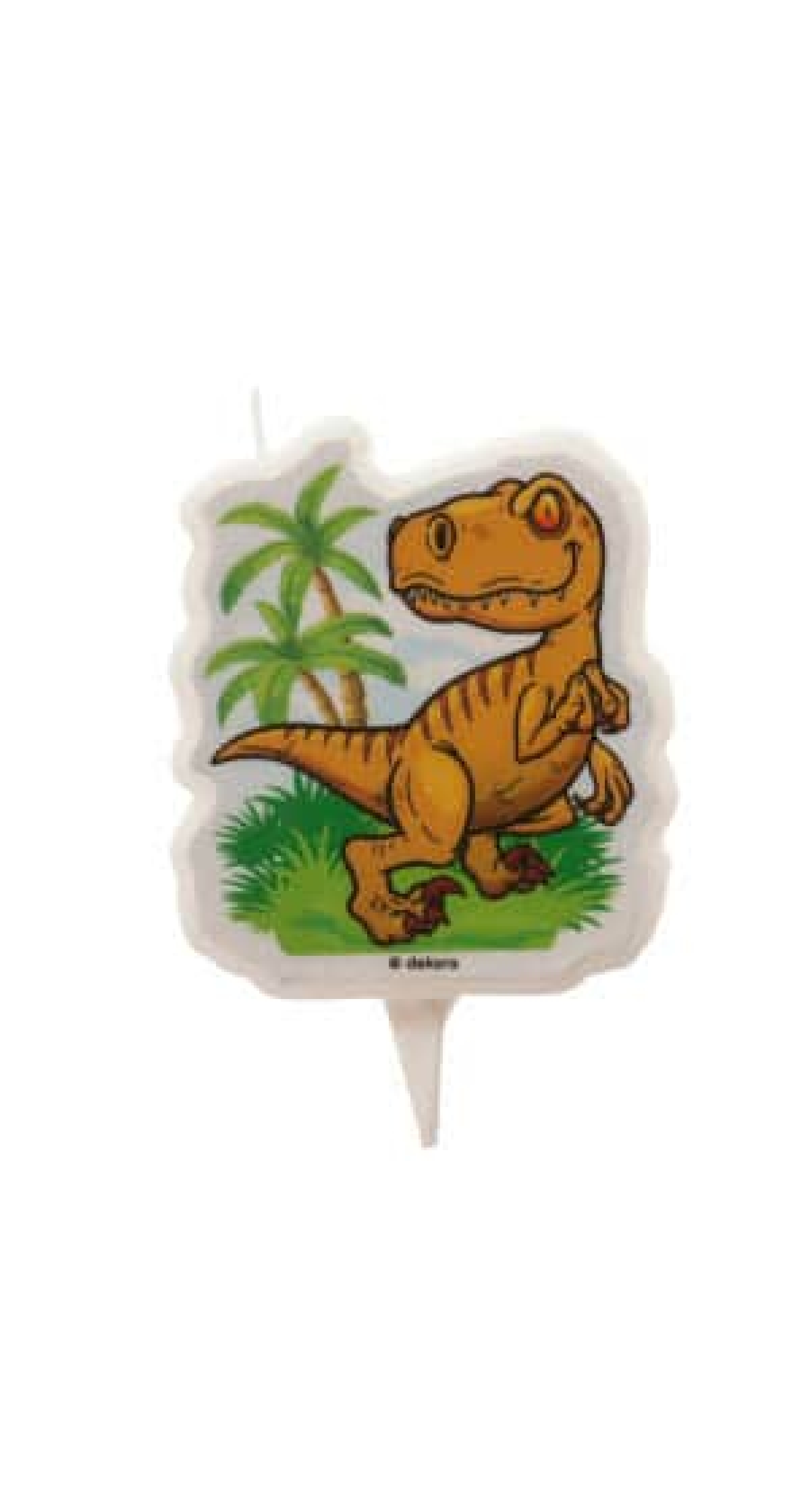 Dinosaur 2D Birthday Candle - 7.5cm