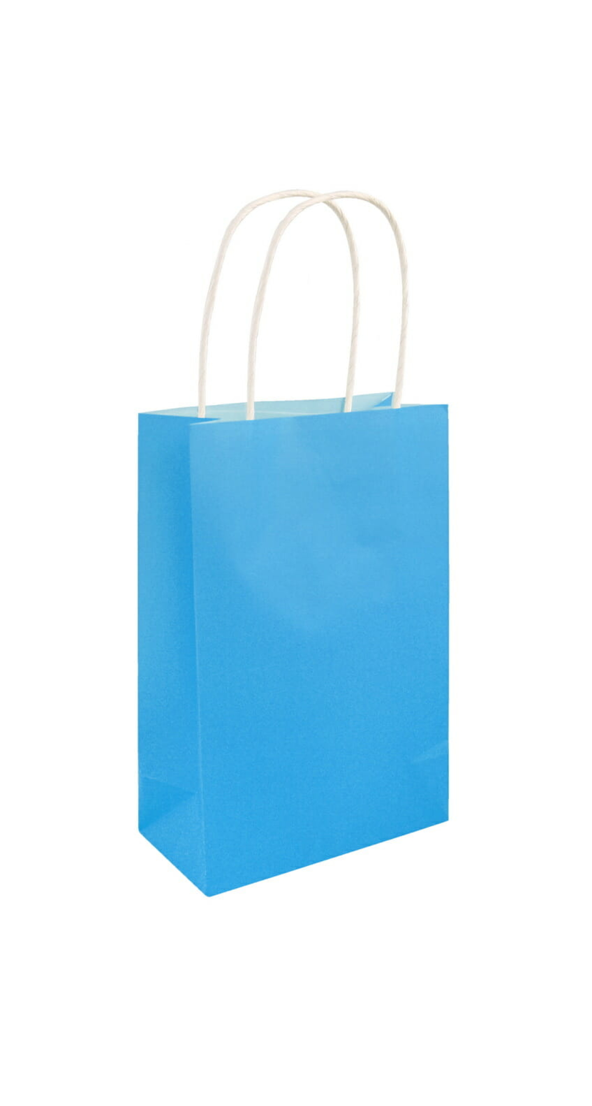 Party Paper Bag With Handles Neon Blue - 14x21x7cm