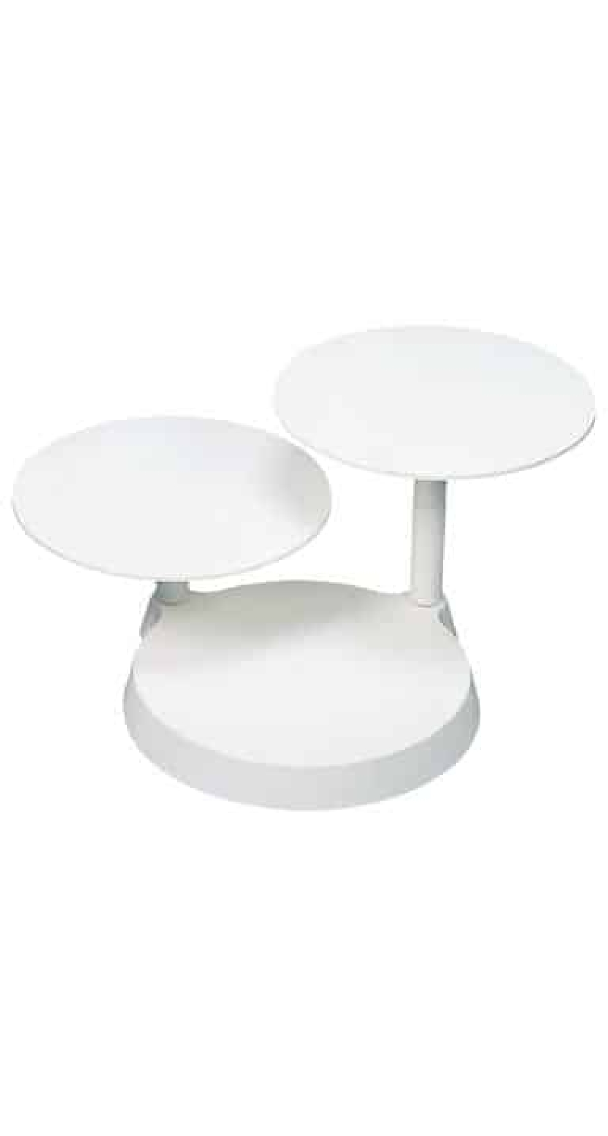 White Cake Stand With 3 Plates (Height 42cm)