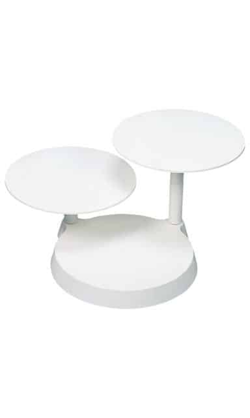 White Cake Stand With 3 Plates (Height 42cm)