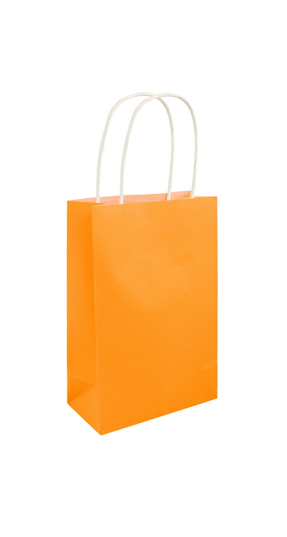 Party Paper Bag With Handles Neon Orange - 14x21x7cm