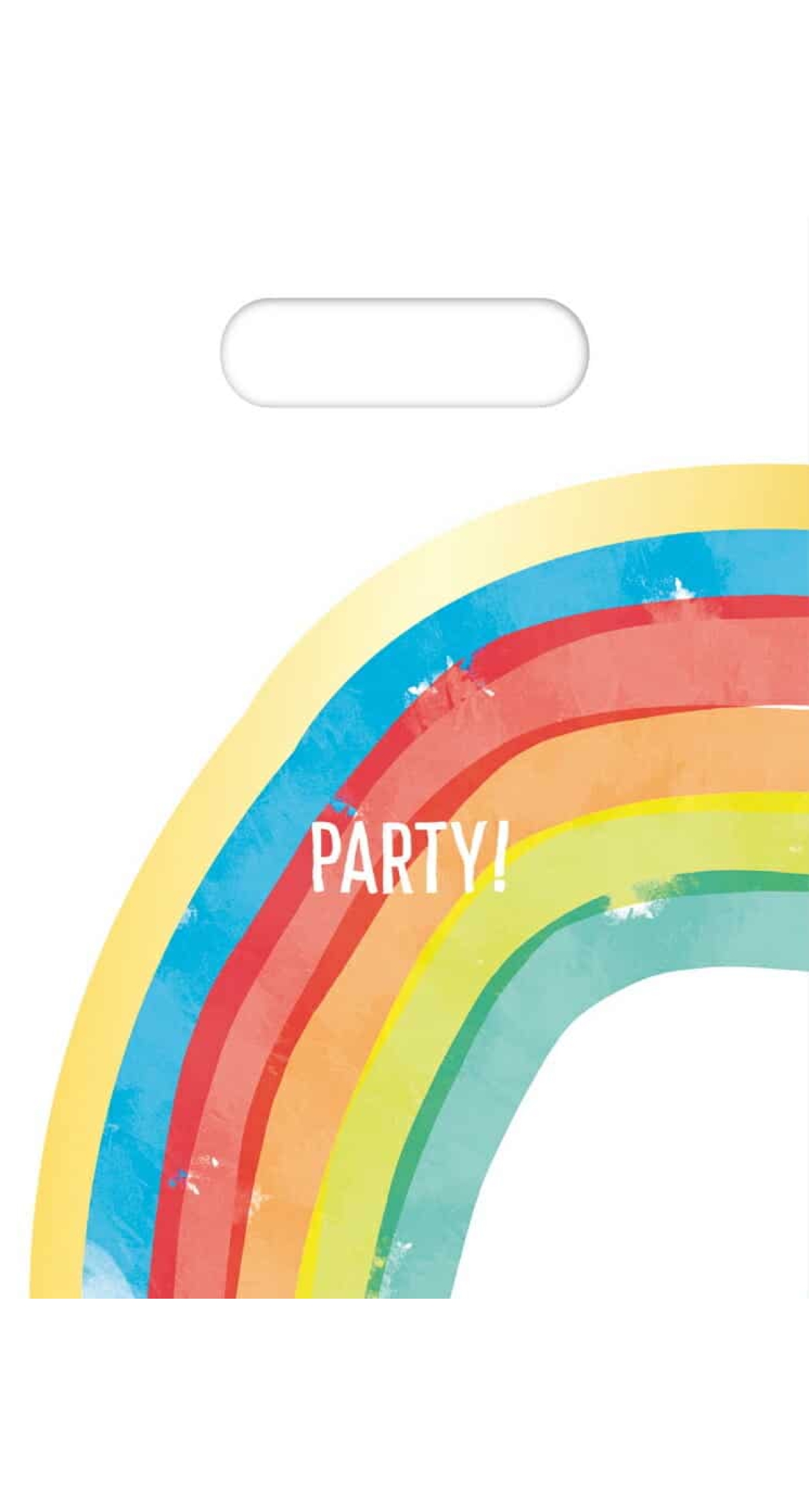 Rainbow Party Plastic Party Bags - 6pk