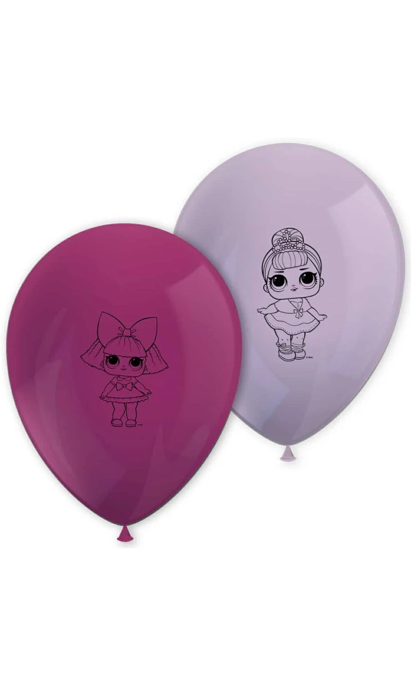 LOL Glitterati Printed Latex Balloons - 8pk