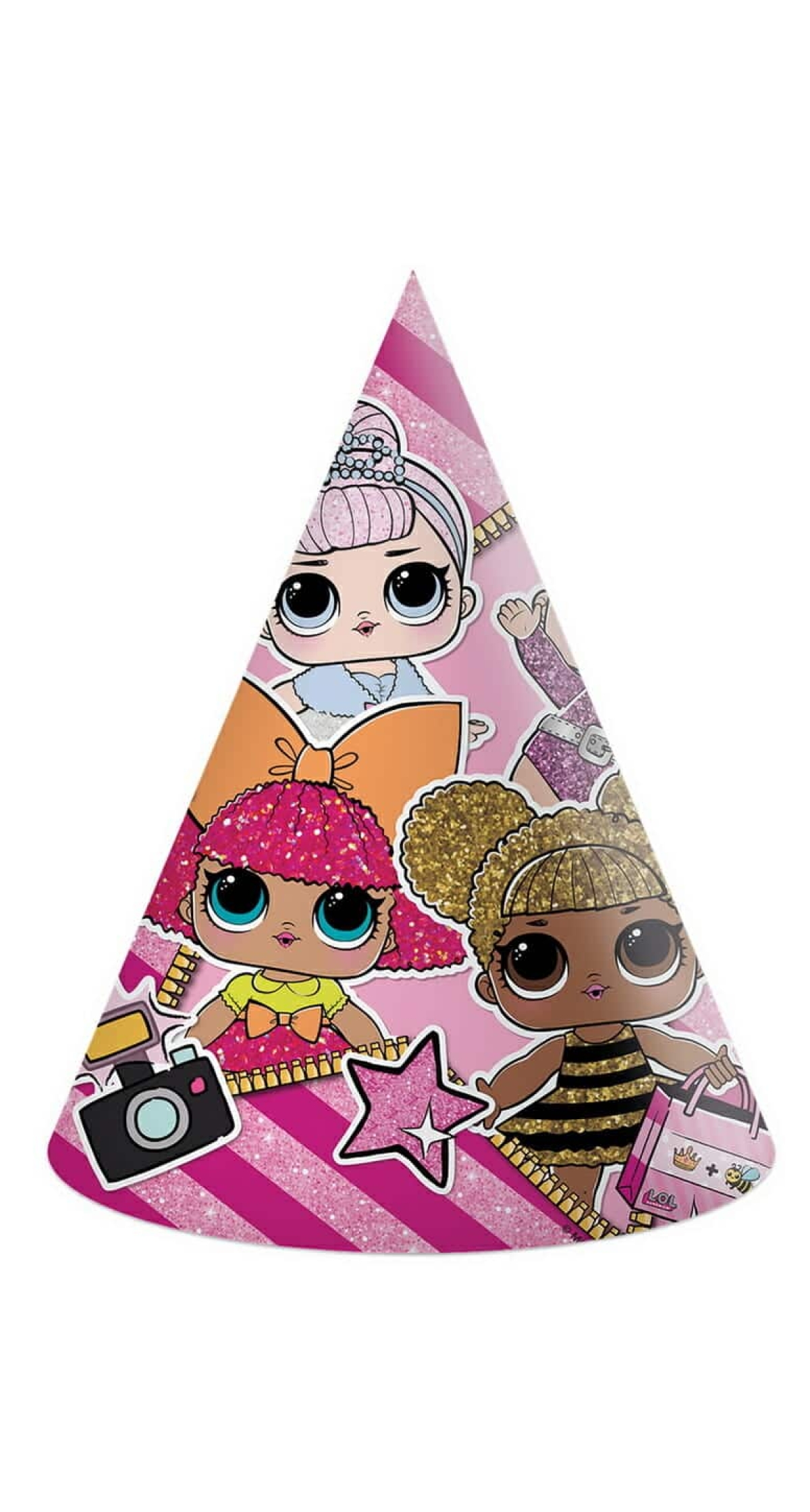 LOL Glitterati Die-cut Hats - 6pk