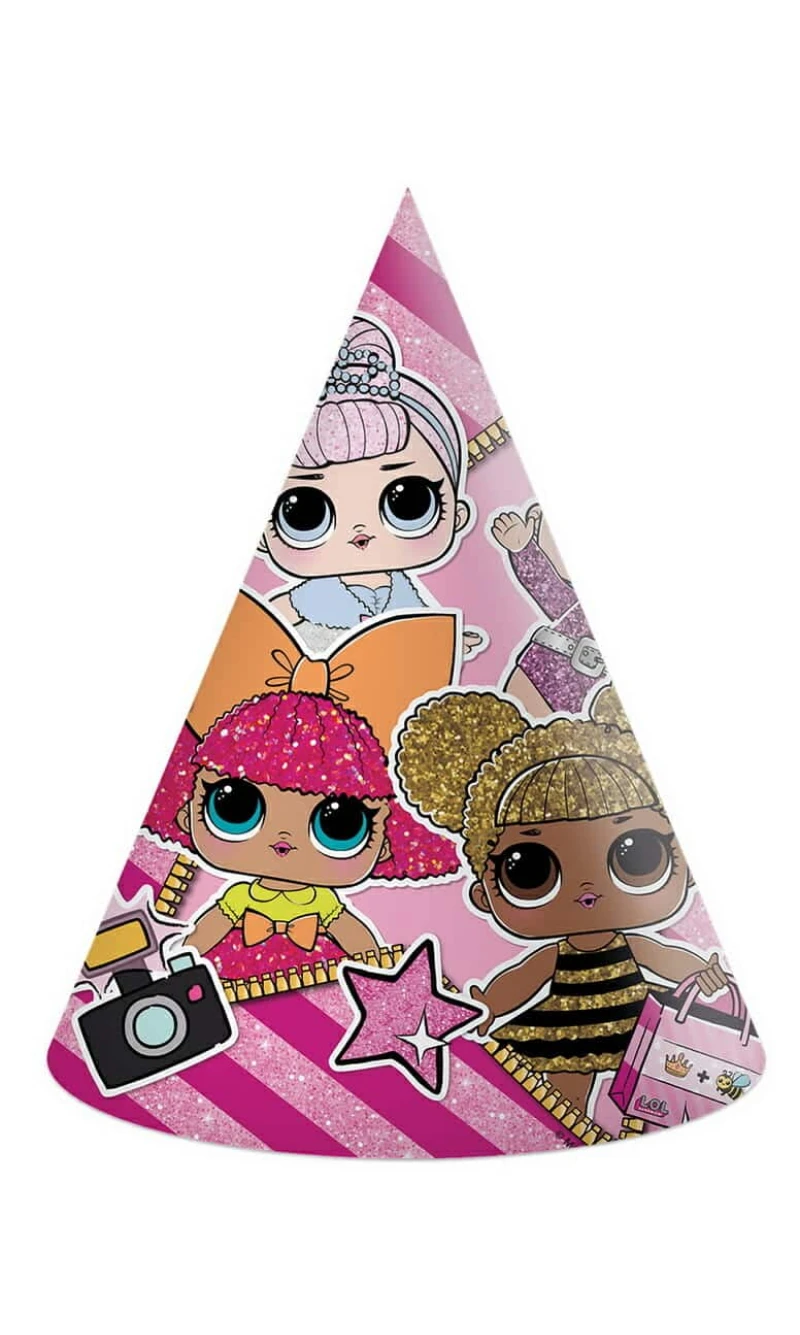 LOL Glitterati Die-cut Hats - 6pk