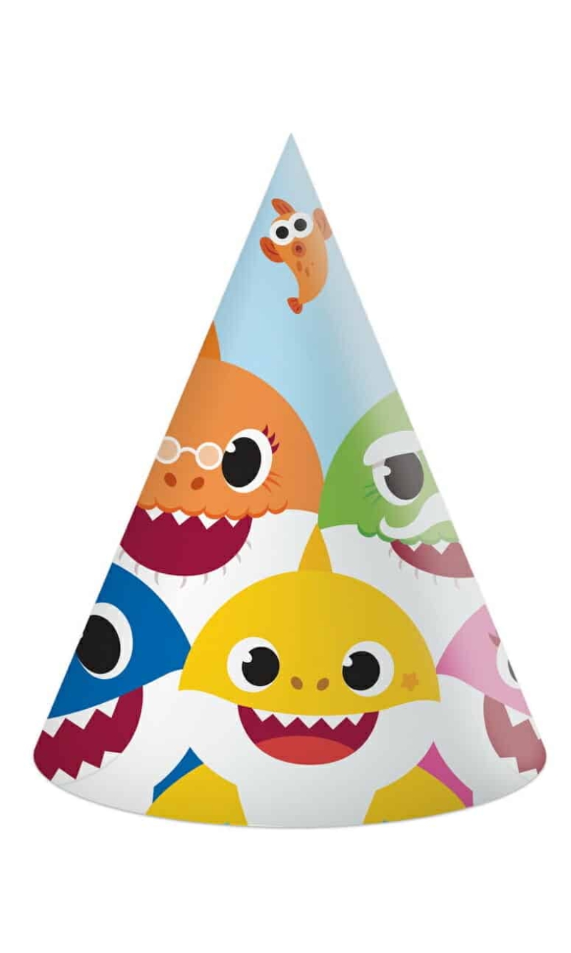 Baby Shark FSC Paper Hats - 6pk