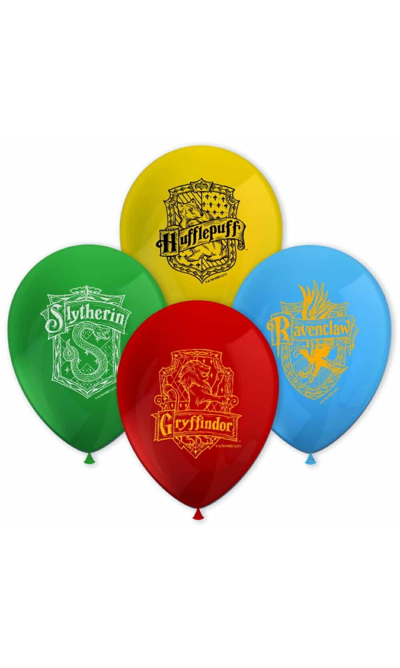Harry Potter Hogwarts Houses Printed Latex Balloons - 8pk