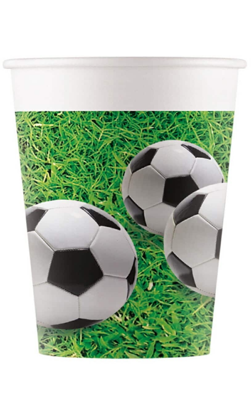 Football Party FSC Paper Cups 200ml - 8pk