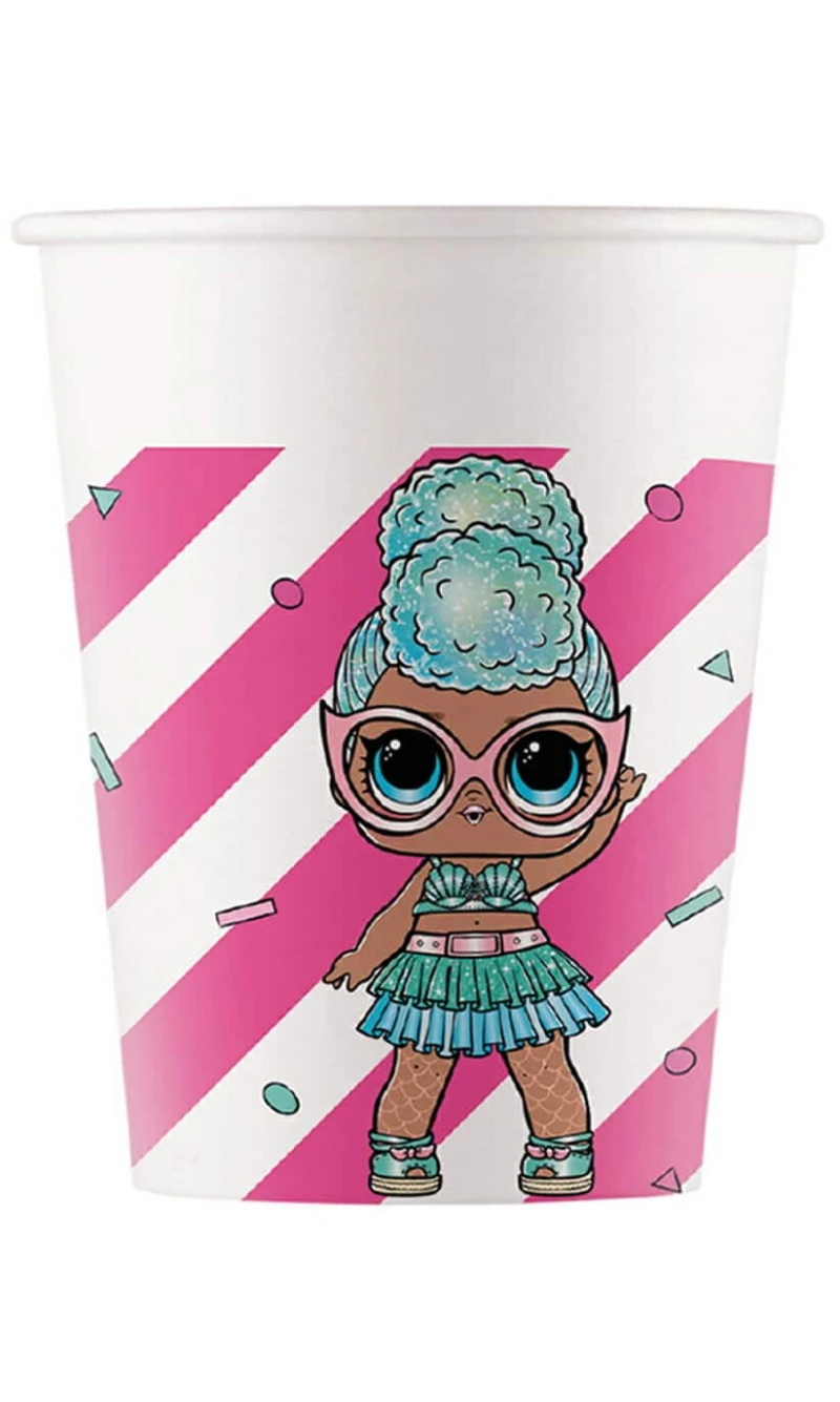 LOL Glitterati FSC Paper Cups 200ml - 8pk