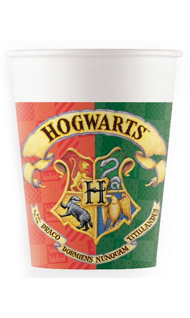 Harry Potter Hogwarts Houses FSC Paper Cups 200ml - 8pk