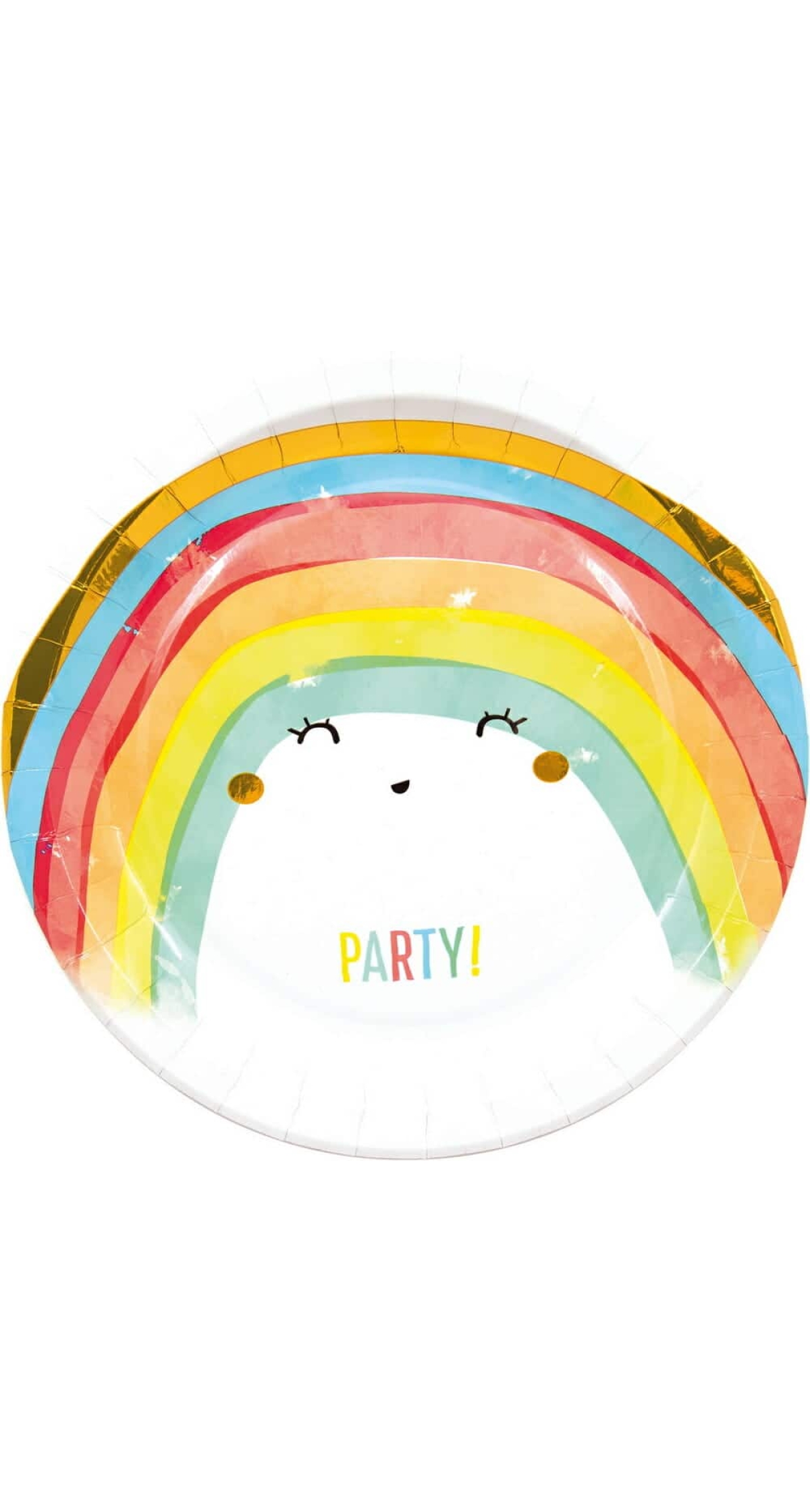 Rainbow Party FSC Paper Plates 23cm - 8pk