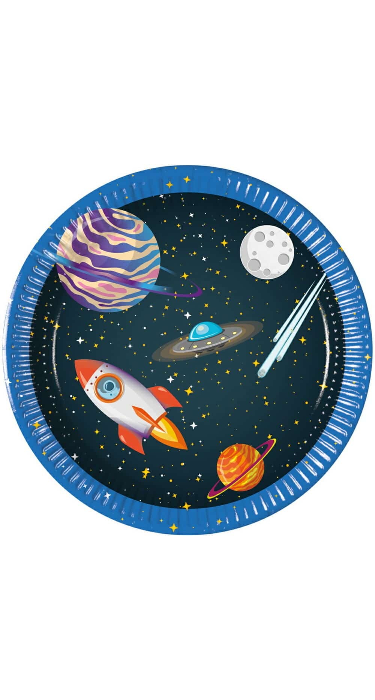 Rocket Space FSC Paper Plates 20cm - 8pk