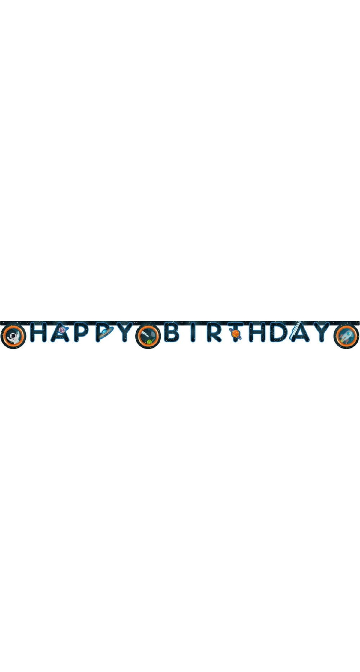 Rocket Space FSC "Happy Birthday" Die-Cut Banner - 1pk