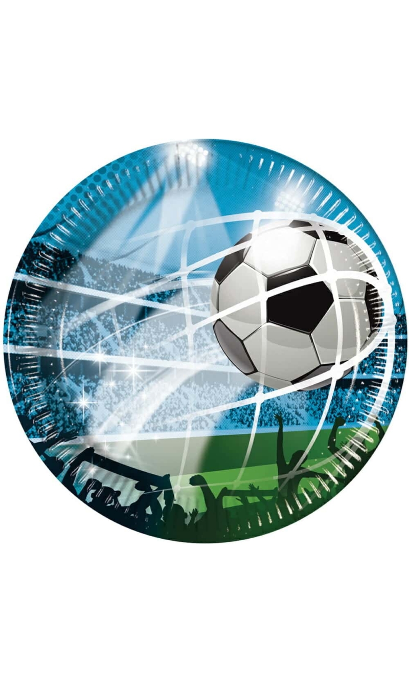 Soccer Fans FSC Paper Plates 20cm - 8pk