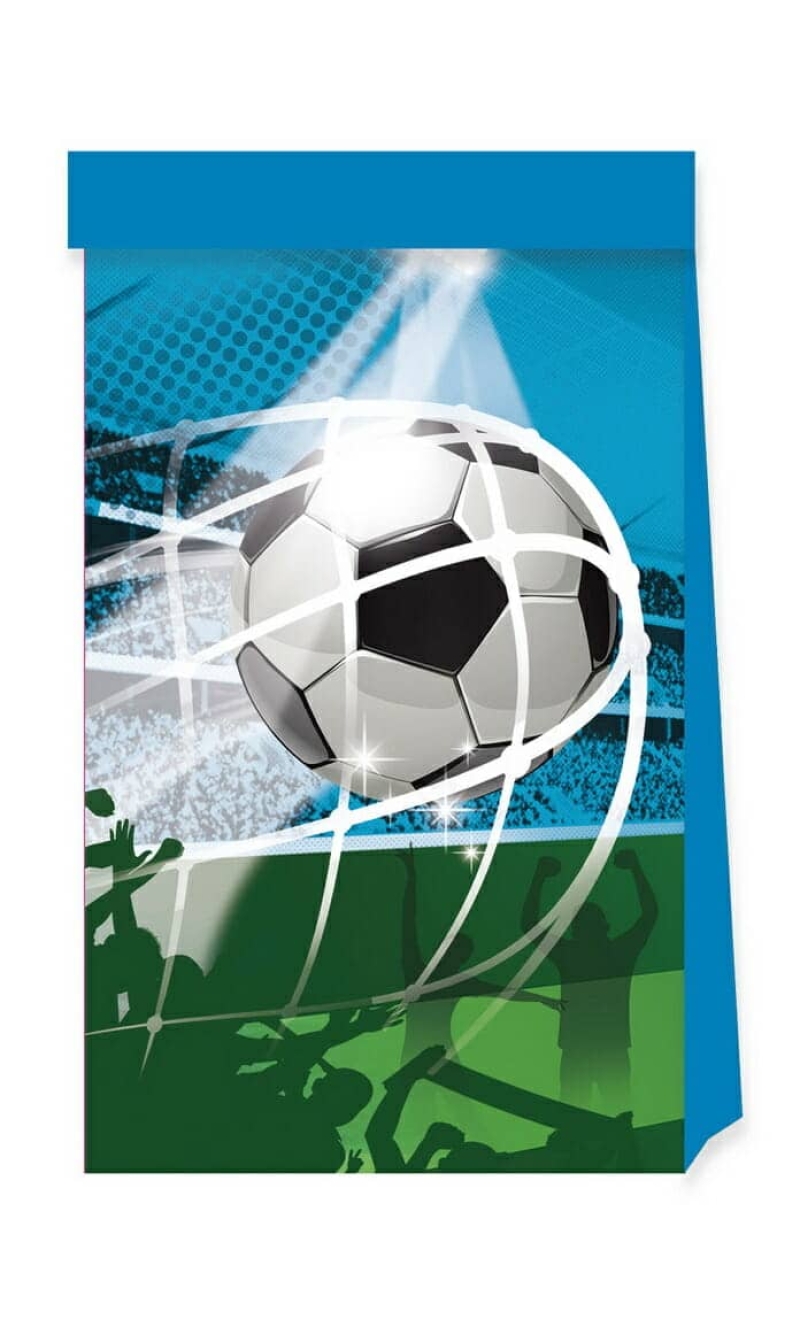 Soccer Fans FSC Paper Party Bags - 4pk
