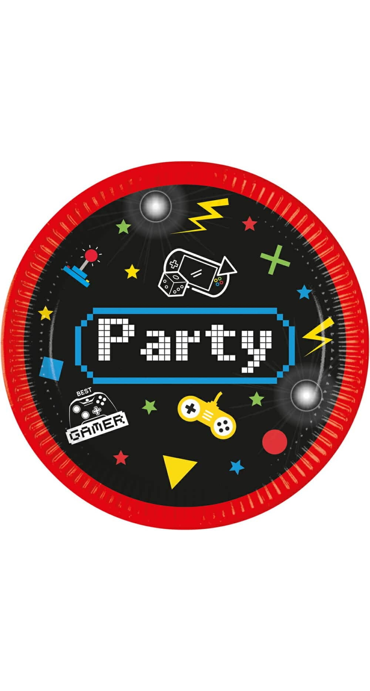 Gaming Party FSC Paper Plates 23cm - 8pk