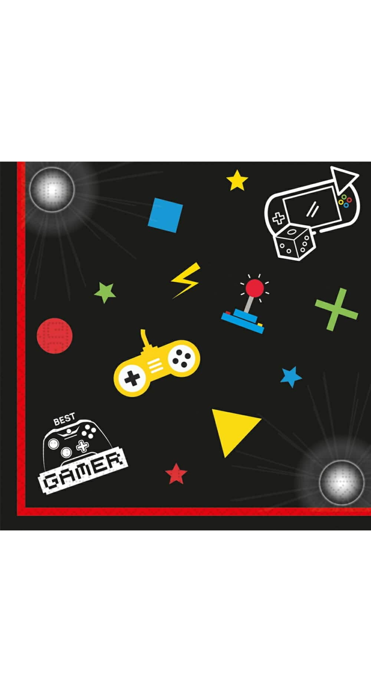 Gaming Party FSC Two-Ply Paper Napkins 33x33cm - 20pk
