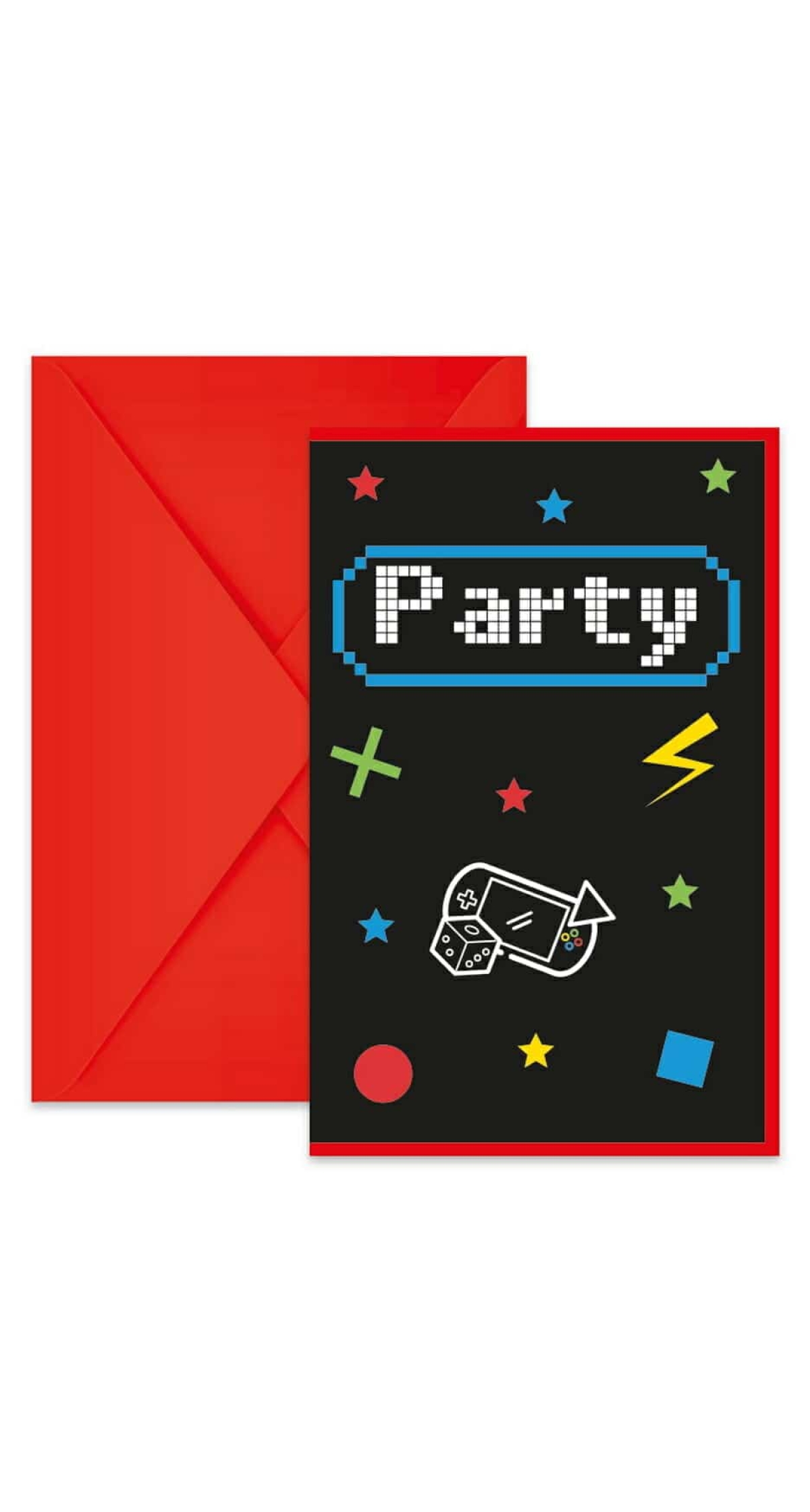 Gaming Party FSC Invitations & Envelopes - 6pk