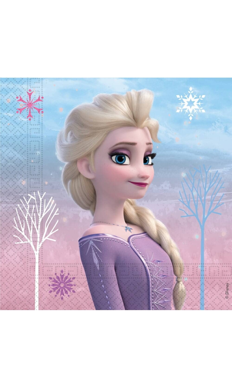 Frozen 2 Wind Spirit Two-Ply Paper Napkins 33x33cm - 20pk