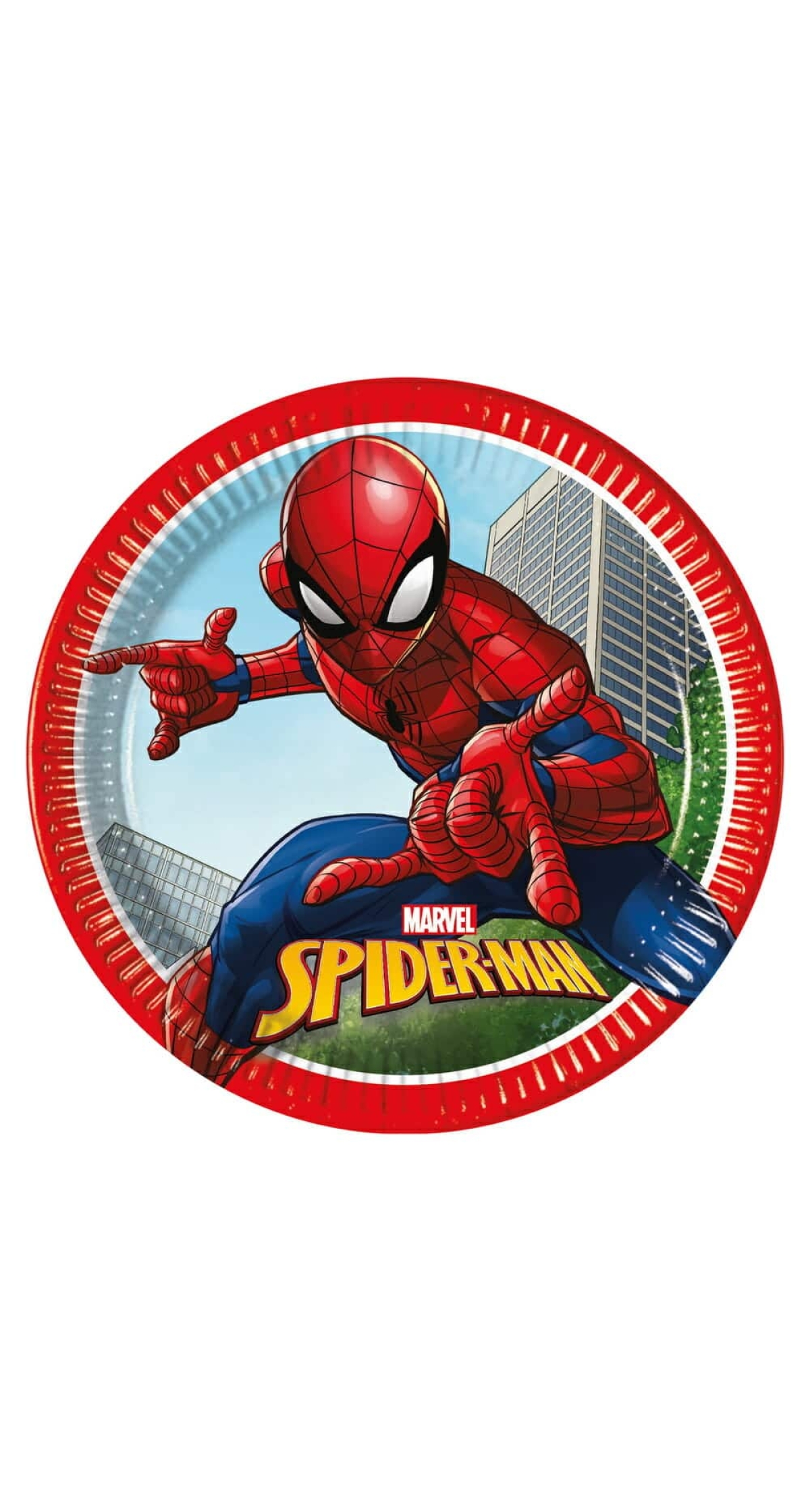 Spider-Man Crime Fighter FSC Paper Plates 23cm - 8pk