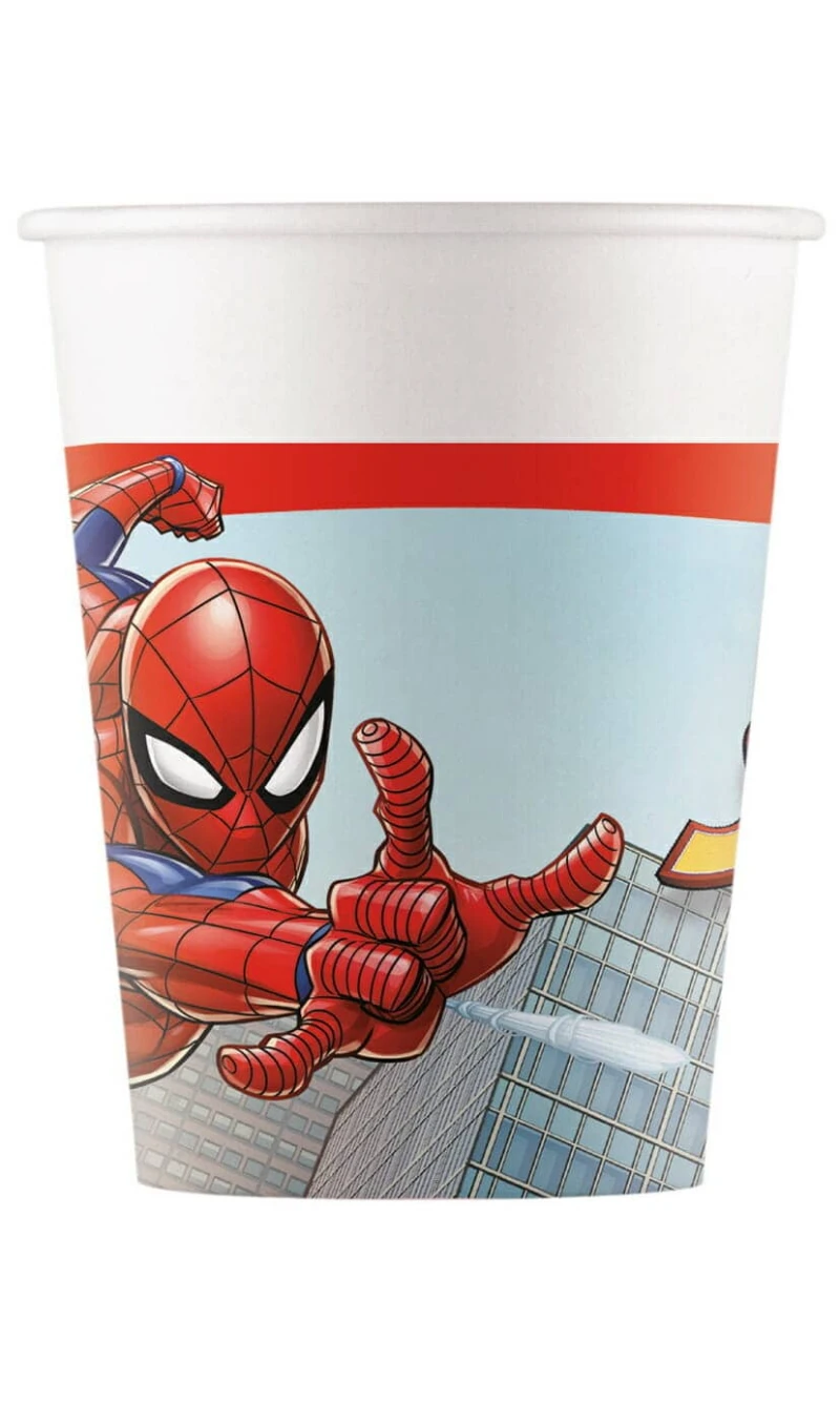 Spider-Man Crime Fighter FSC Paper Cups 200ml - 8pk
